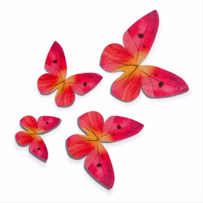 Obrazek MOTYLE WAFLOWE RÓŻOWE 400487 ROSE DECOR