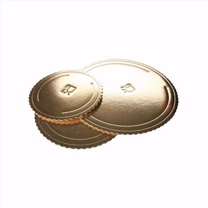 Obrazek PODKŁAD POD TORT ZŁOTY MIKROTRIPLO 26CM PAPILART