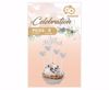 Obrazek PIKERY PAPIEROWE "JUST MARRIED" SREBRNE GODAN 