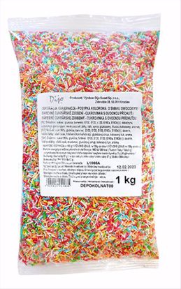 Obrazek POSYPKA OWOCOWA PAŁECZKI MIX KOLORÓW 1KG DIJO