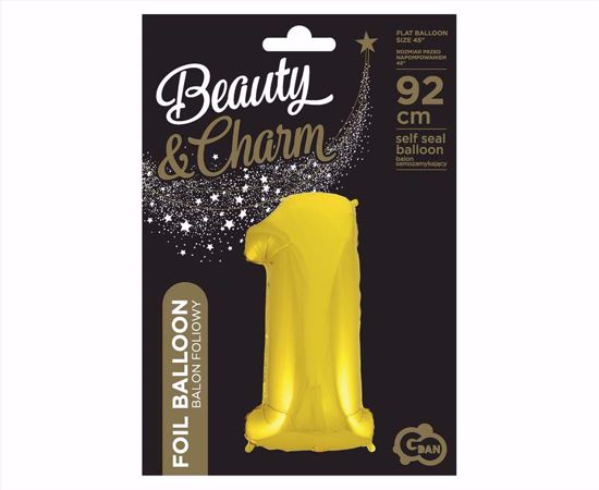 Obrazek BALON FOLIOWY ZŁOTY "1" FG-C85Z1 GODAN 