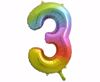 Obrazek BALON FOLIOWY TĘCZOWY "3" HS-C34T3 GODAN 