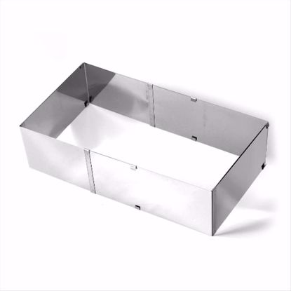 Obrazek RANT DO TORTÓW PROSTOKĄTNY REGULOWANY 30-40CM WYS.15CM