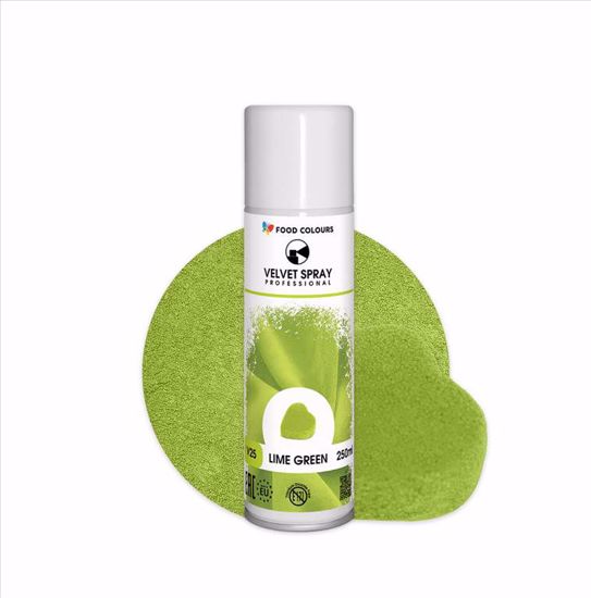 Obrazek ZAMSZ SPRAY ZIELEŃ LIMONKOWA V25 250ML FOOD COLOURS