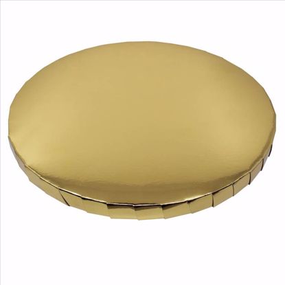 Obrazek PODKŁAD POD TORT ANGIELSKI ZŁOTY / STYRODUR 30cm PAPILART