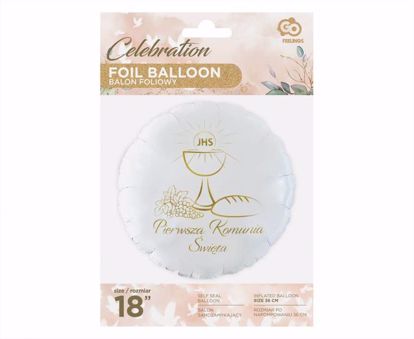 Obrazek BALON FOLIOWY "PIERWSZA KOMUNIA ŚW." 18"FG-OPKK GODAN 