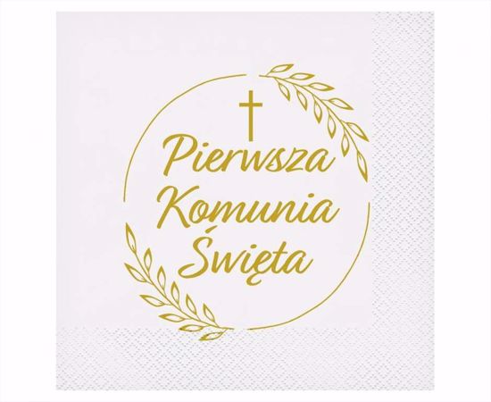 Obrazek SERWETKI PAPIEROWE "PIERWSZA KOMUNIA ŚW." PW-SKKL GODAN