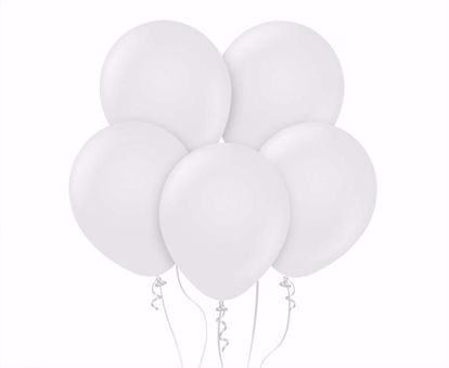 Obrazek BALONY PASTELOWE BIAŁE 18" op.5szt CB-8BIA GODAN