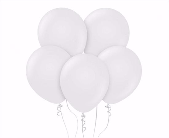 Obrazek BALONY PASTELOWE BIAŁE 18" op.5szt CB-8BIA GODAN
