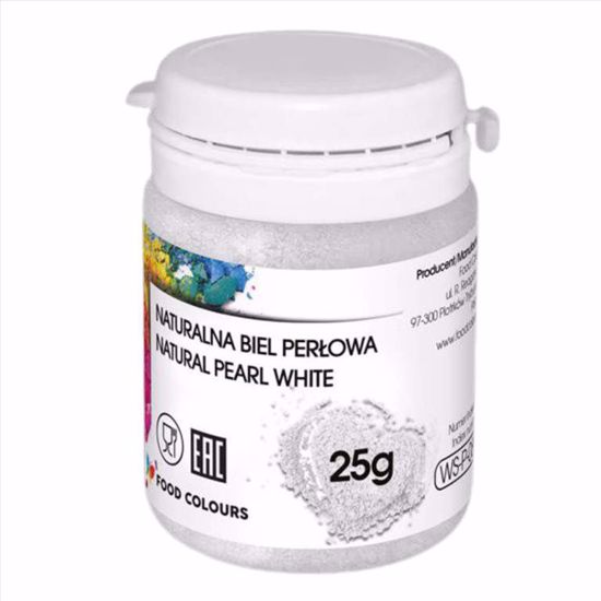 Obrazek BARWNIK W PROSZKU BIEL PERŁOWA - 25G FOOD COLOURS